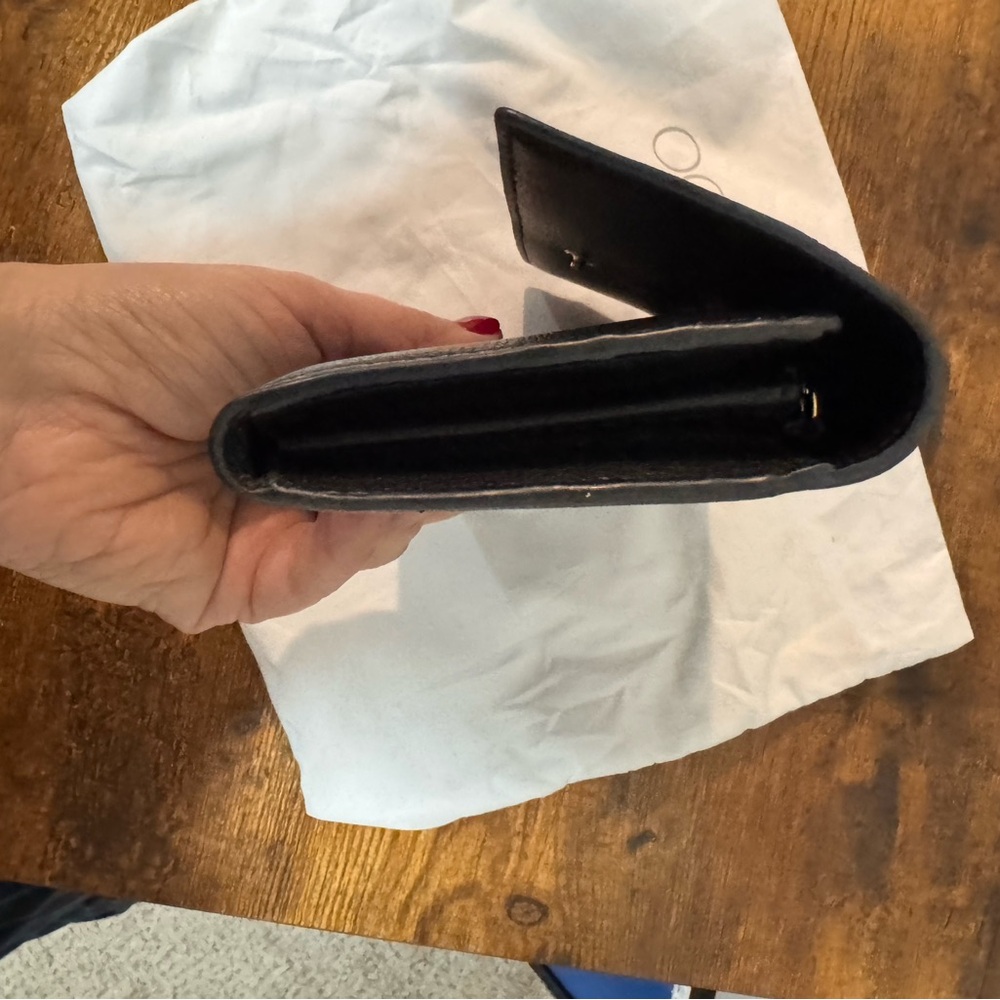 Jimmy Choo Black Wallet with Gold Accents with dust bag - Picture 4 of 7